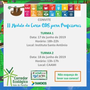 Projeto Verde e Azul no Vale: professores participaram de curso de capacitação dos Objetivos do Desenvolvimento Sustentável da ONU